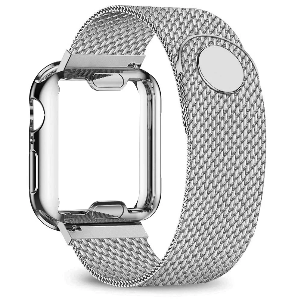 Case+strap For Apple Watch band 40mm 44mm 41mm 45mm 38mm 42mm Plated case+Metal belt Magnetic loop bracelet iWatch serie 3 4 6 7
Case+strap For Apple Watch band 40mm 44mm 41mm 45mm 38mm 42mm Plated case+Metal belt Magnetic loop bracelet iWatch serie 3 4 6 7