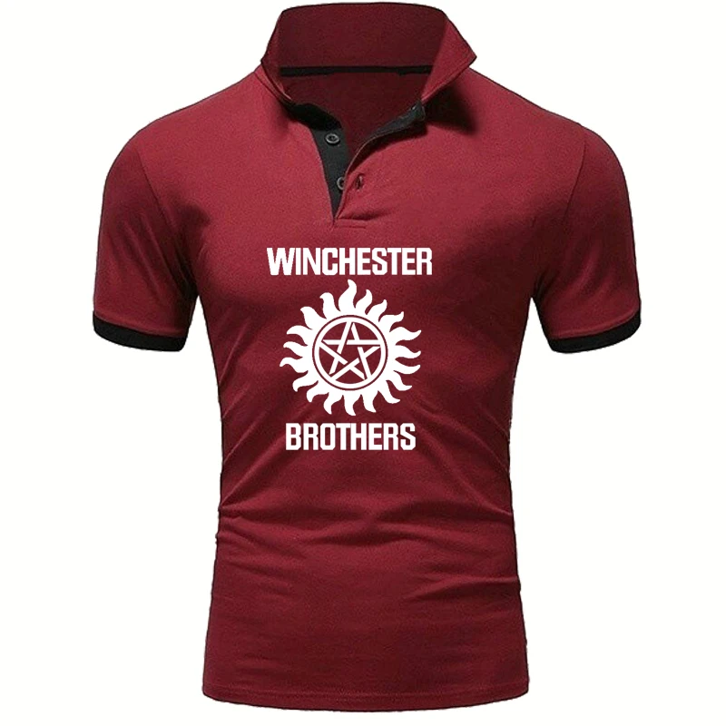 NEW Summer Fashion tops Winchester Brothers printing Solid color Men's polo shirt Pure cotton High quality Men's short sleeve
NEW Summer Fashion tops Winchester Brothers printing Solid color Men's polo shirt Pure cotton High quality Men's short sleeve