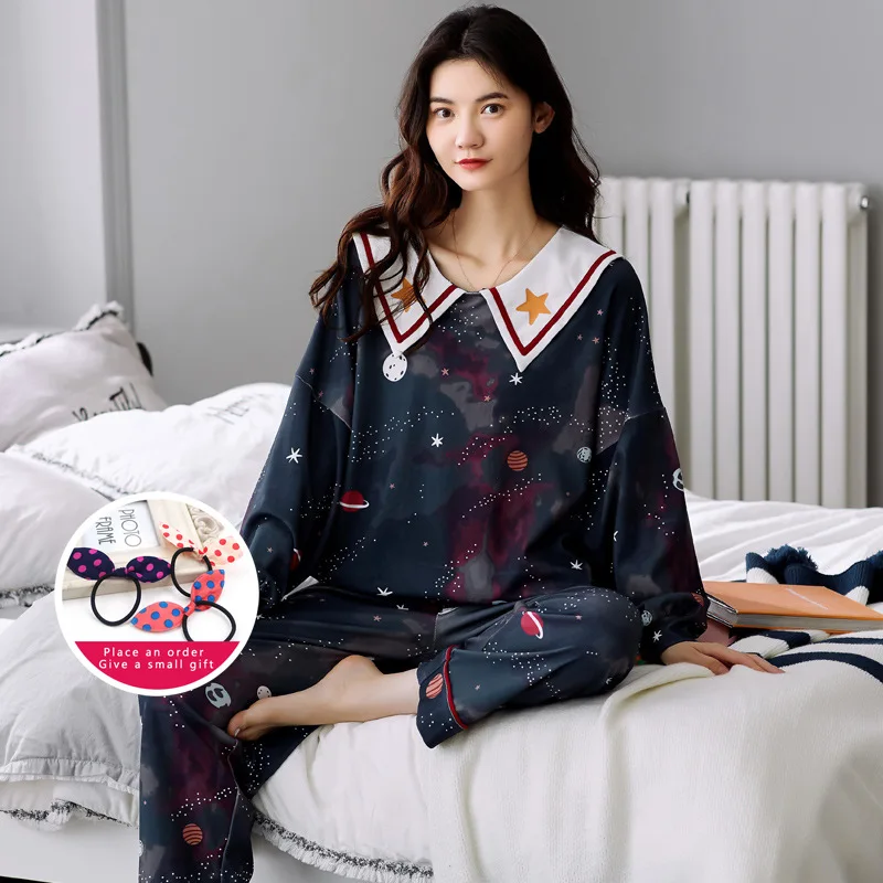 Kawaii пижамы комплект для женщин милый кукольный воротник женская пижама фантазия звездное небо с длинным рукавом домашний костюм хлопковая ...
Kawaii пижамы комплект для женщин милый кукольный воротник женская пижама фантазия звездное небо с длинным рукавом домашний костюм хлопковая ...