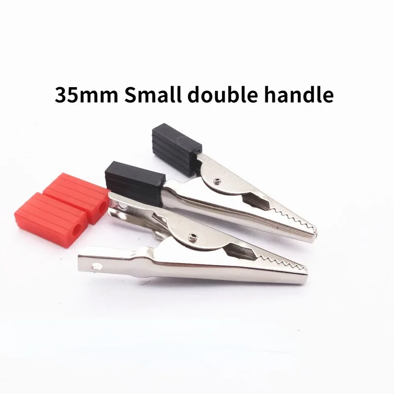 10Pcs 5A Red + Black 35mm Crocodile Car Caravan Van Battery Test Lead Clips Best Promotion Alligator Connector Plug Power | Безопасность