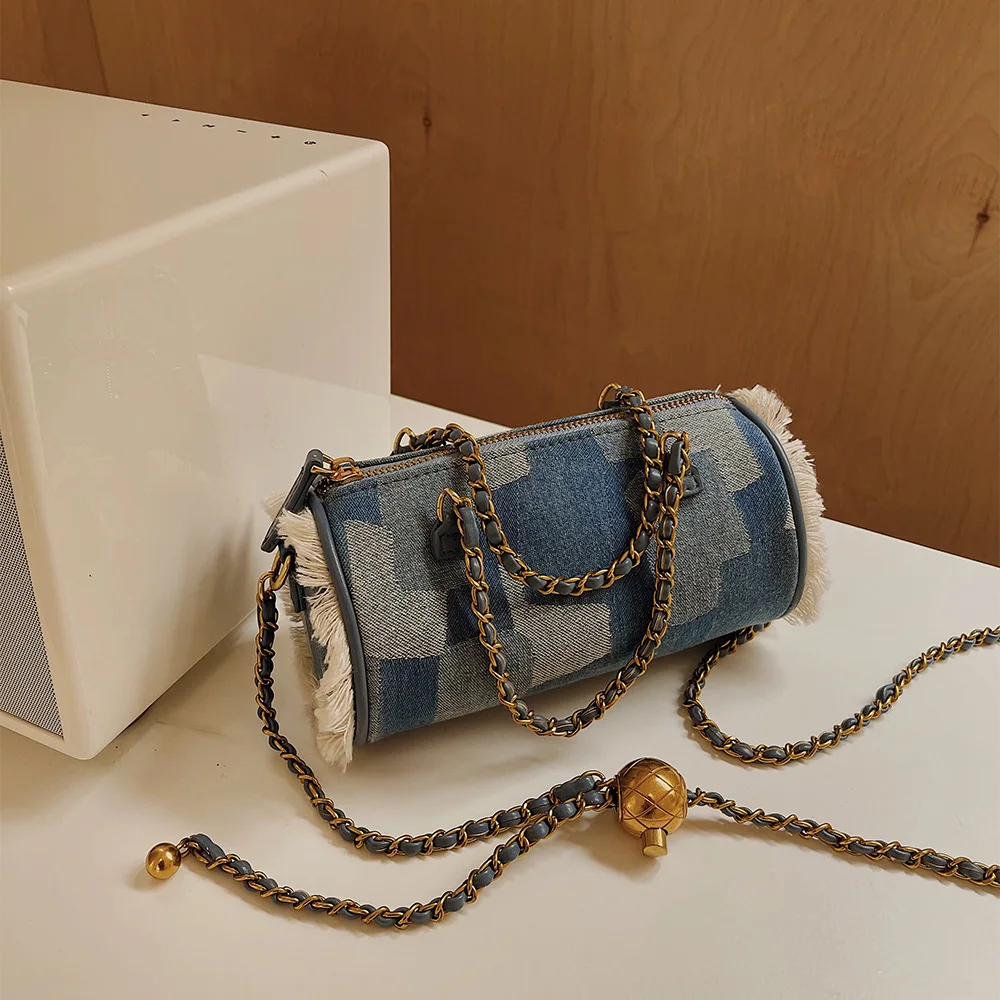 new niche Design Cowboy Chain Bag Fashion versatile Beggar cool Girl Bag Drum Single Shoulder Cross-Body women Bag Summer 2021
new niche Design Cowboy Chain Bag Fashion versatile Beggar cool Girl Bag Drum Single Shoulder Cross-Body women Bag Summer 2021