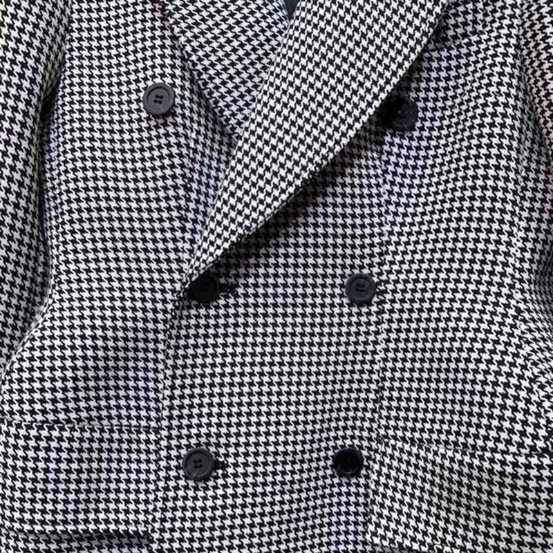 Paris fashion winter wear new style thousand bird grid double breasted waist closing suit coat
Paris fashion winter wear new style thousand bird grid double breasted waist closing suit coat