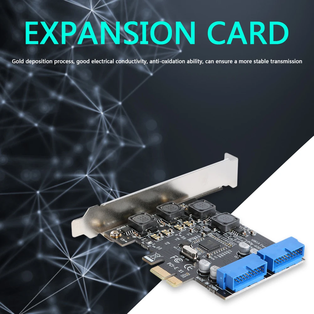 Desktop PC USB 3.0 Expansion Card Front PCI-E to 19/20 Pin Header Adapter Module Portable External Expansion Card Adapter
Desktop PC USB 3.0 Expansion Card Front PCI-E to 19/20 Pin Header Adapter Module Portable External Expansion Card Adapter