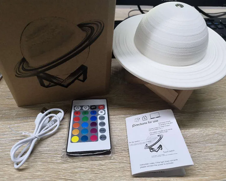 3D Printing Saturn Lamp Home Decoration Bedroom 3 Colors LED Night Light With Remote Controller For Children's Gift Night Lamp
3D Printing Saturn Lamp Home Decoration Bedroom 3 Colors LED Night Light With Remote Controller For Children's Gift Night Lamp