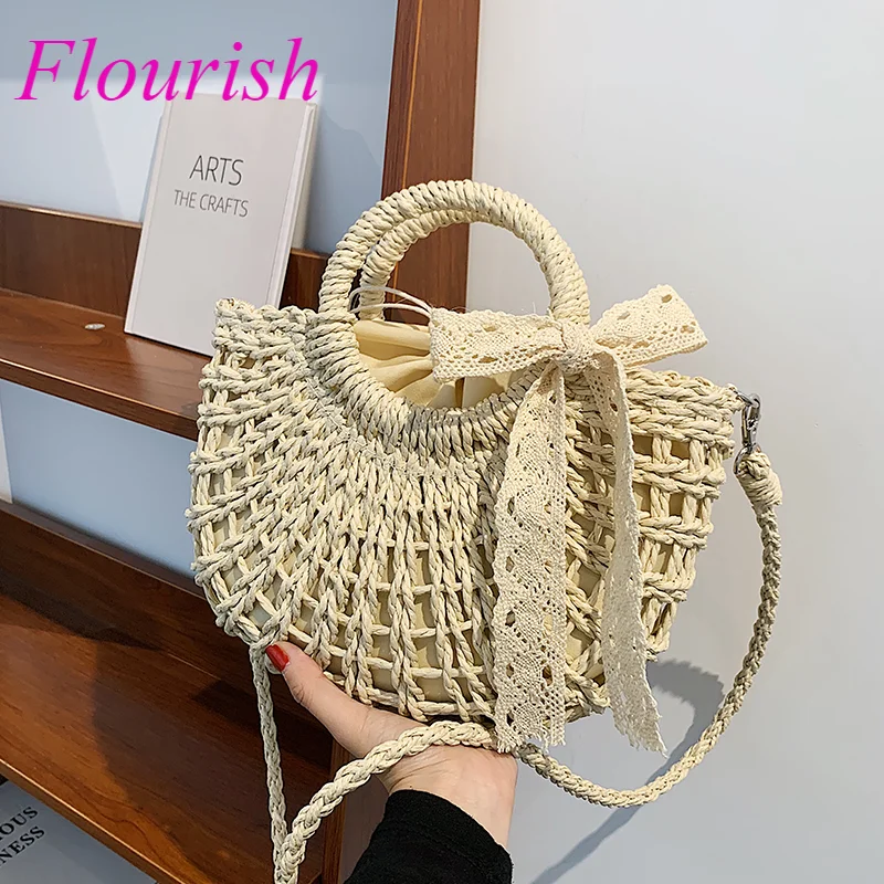 Fashion Straw Knitting Beach Bags Hollow Out Handbags Shoulder Crossbody Bags Women 2021 Purses Luxury Designer Sac A Main Lace
Fashion Straw Knitting Beach Bags Hollow Out Handbags Shoulder Crossbody Bags Women 2021 Purses Luxury Designer Sac A Main Lace