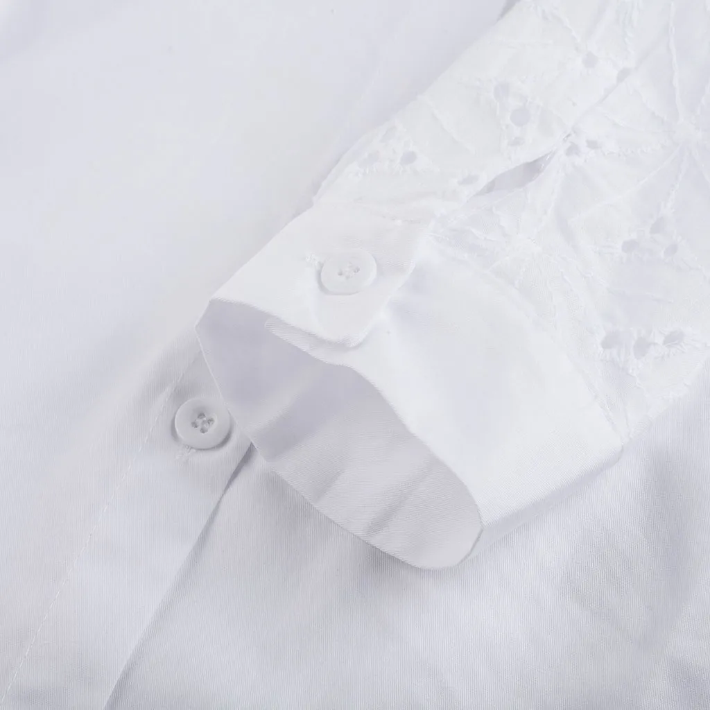 2021 Spring Summer New Women's Long Sleeve Lace Solid Color Shirt Business Shirt Lapel Long Sleeve Lace Pure Color Blous
2021 Spring Summer New Women's Long Sleeve Lace Solid Color Shirt Business Shirt Lapel Long Sleeve Lace Pure Color Blous