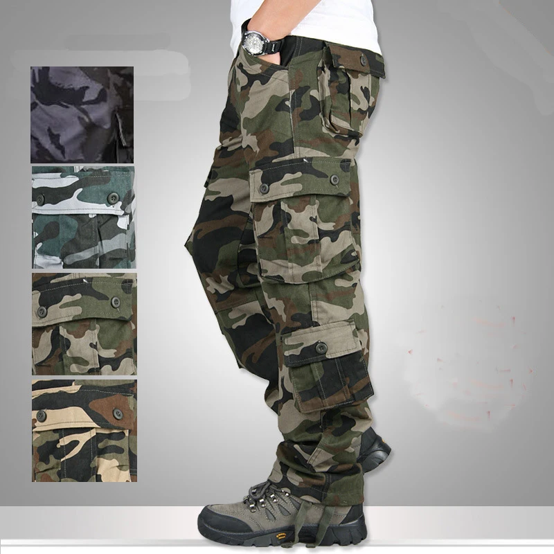 Men Fashion Streetwear Casual Camouflage Jogger Pants Tactical Military Trousers Men Cargo Pants for Droppshipping
Men Fashion Streetwear Casual Camouflage Jogger Pants Tactical Military Trousers Men Cargo Pants for Droppshipping