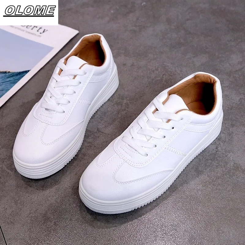 2021 Spring and Autumn Thick-soled Women's Sports Shoes Casual Shoes Lace-up Leather Breathable White Shoes Korean Women's Shoes
2021 Spring and Autumn Thick-soled Women's Sports Shoes Casual Shoes Lace-up Leather Breathable White Shoes Korean Women's Shoes