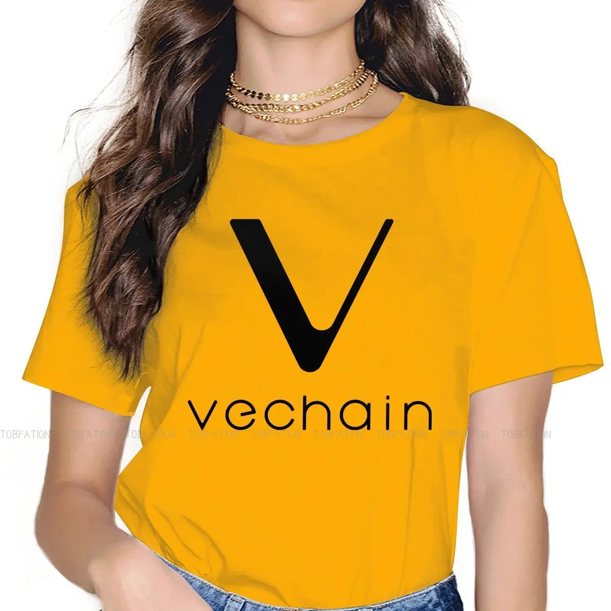 Повседневная футболка 5XL для девочек Vechain VET блокхлопок криптовалюта новый дизайн