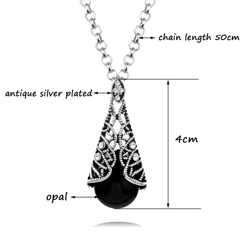 SINLEERY Vintage Wedding Jewelry Set For Women Antique Silver Color Opal Waterdrop Necklace And Earring Sets 4 Colors TZ065 SSO
SINLEERY Vintage Wedding Jewelry Set For Women Antique Silver Color Opal Waterdrop Necklace And Earring Sets 4 Colors TZ065 SSO