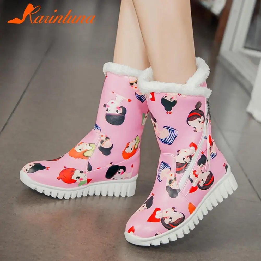 Женские ботильоны на молнии Karinluna, брендовые ботинки с круглым носком, Короткие Плюшевые Ботинки на танкетке, большой размер 33-46
Женские ботильоны на молнии Karinluna, брендовые ботинки с круглым носком, Короткие Плюшевые Ботинки на танкетке, большой размер 33-46