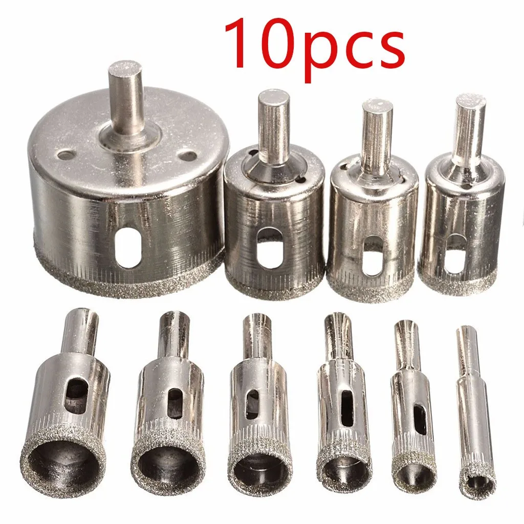 10 Pcs Set Diamond Drill Bits 3-50mm Ceramics Hole Openers Woodworking Tools Cut Glass Woodworking Tools Accessories
10 Pcs Set Diamond Drill Bits 3-50mm Ceramics Hole Openers Woodworking Tools Cut Glass Woodworking Tools Accessories