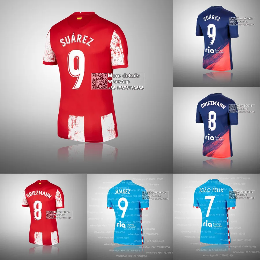 21 22 Atletico MadridES Shirt JOAO FELIX SAUL SUAREZ CORREA DIEGO New COSTA LEMAR VITOLO LODI LEMAR 2021 Shirt
21 22 Atletico MadridES Shirt JOAO FELIX SAUL SUAREZ CORREA DIEGO New COSTA LEMAR VITOLO LODI LEMAR 2021 Shirt