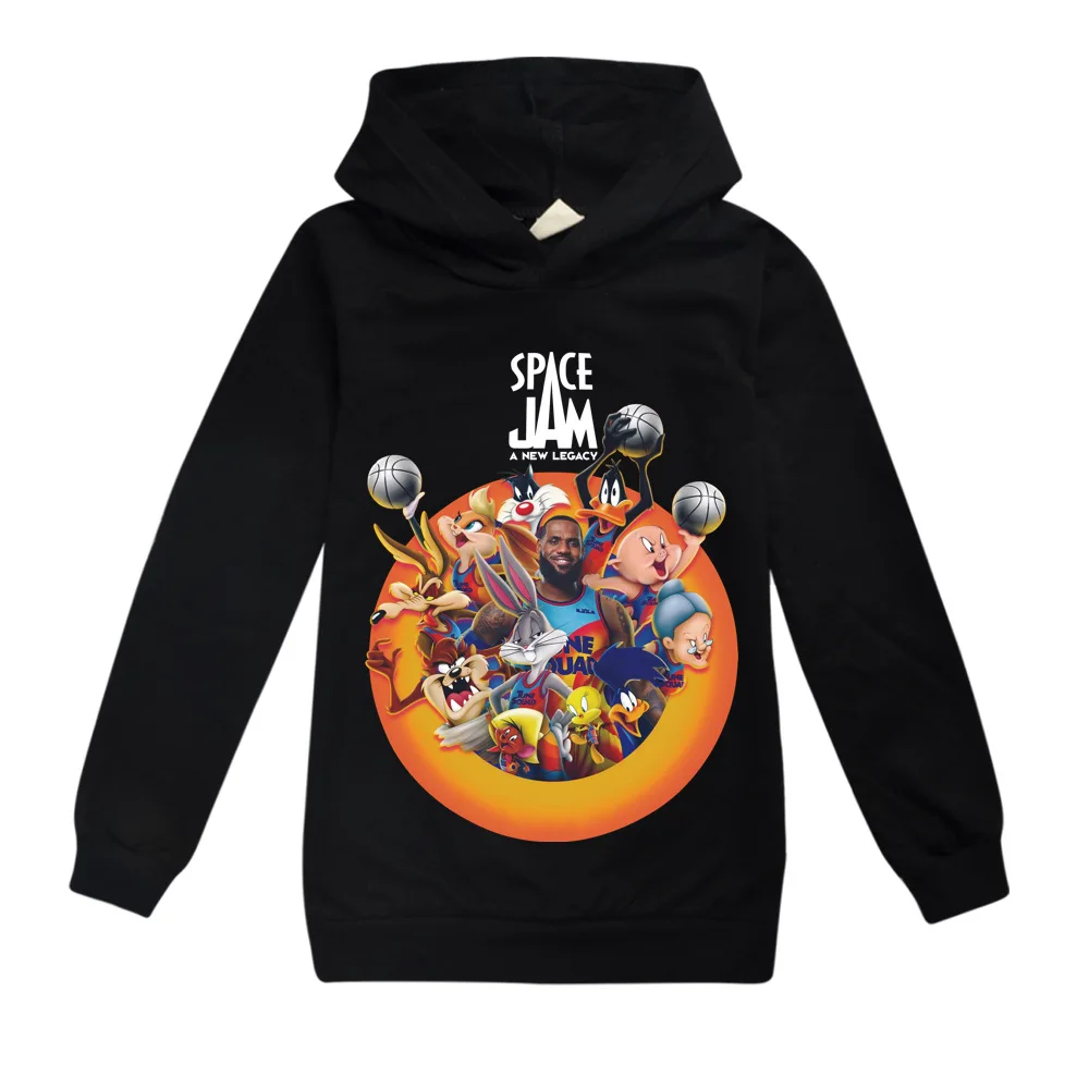 Осенне-зимняя детская одежда Space Jam 2 футболка с графическим рисунком для
