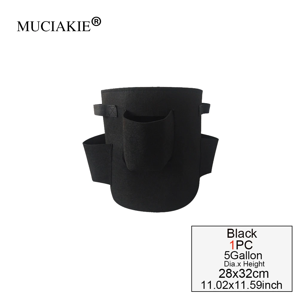 Садовый мешок MUCIAKIE для посадки клубники 1 шт. 5 галлонов четыре кармана овощей