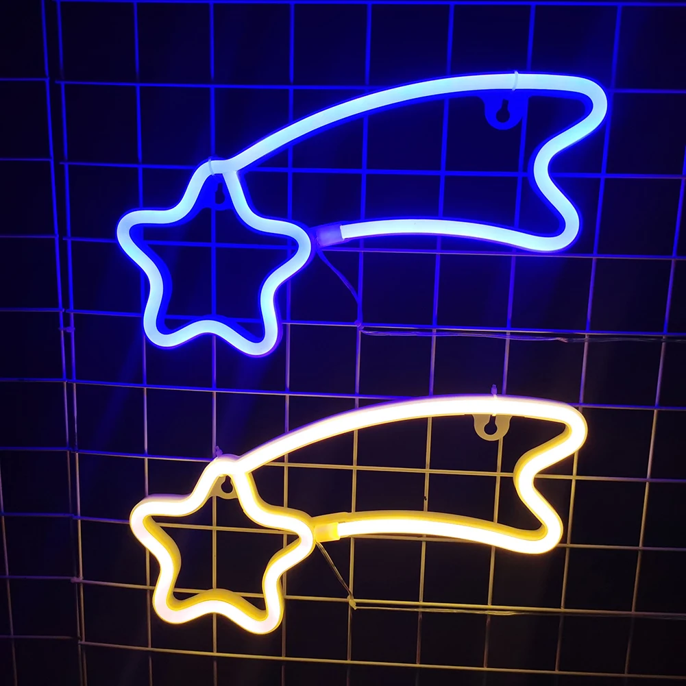 Neon Sign Meteor Shaped LED Lamp Wall Hanging Party Modeling Night Light Shop Window Party Decor Photography Prop
Neon Sign Meteor Shaped LED Lamp Wall Hanging Party Modeling Night Light Shop Window Party Decor Photography Prop