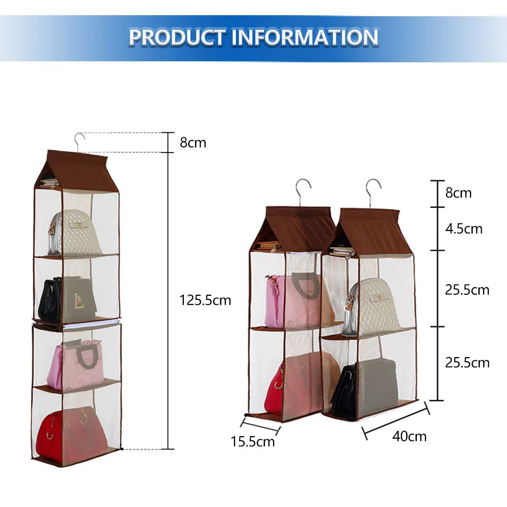 Folding Hanging Large Clear Handbag Purse Storage Holder Anti-dust Organizer Rack Hook Hanger Transparen Storage Bag Wardrobe
Folding Hanging Large Clear Handbag Purse Storage Holder Anti-dust Organizer Rack Hook Hanger Transparen Storage Bag Wardrobe