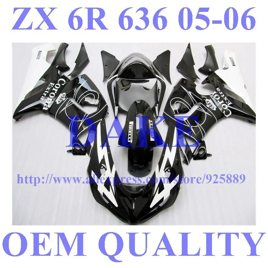 White Black Fairing Kit FOR KAWASAKI NINJA ZX 6R 636 05 06 ZX-6R DAKE ZX6R 2005 2006 ZX 6R 05 06 CORONA Fairings
White Black Fairing Kit FOR KAWASAKI NINJA ZX 6R 636 05 06 ZX-6R DAKE ZX6R 2005 2006 ZX 6R 05 06 CORONA Fairings
