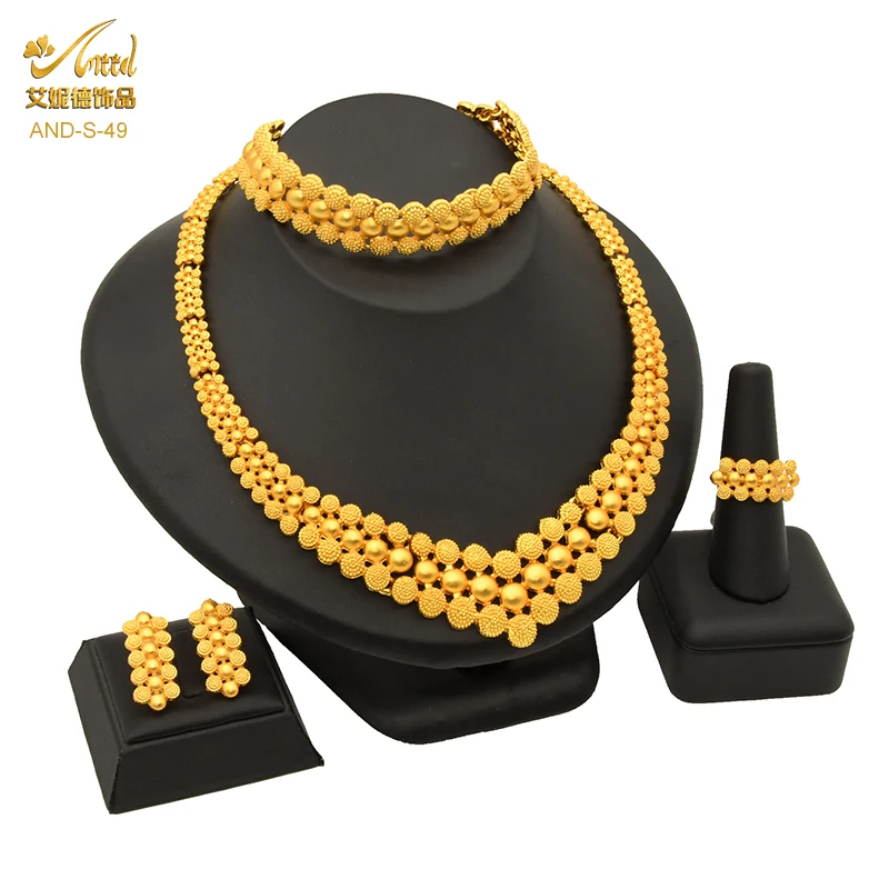 Dubai African Bead Jewelry Sets 24K Gold Color Necklace Earrings Bracelet Ring Set Nigeria Luxury Party Wedding Female Jewellery
Dubai African Bead Jewelry Sets 24K Gold Color Necklace Earrings Bracelet Ring Set Nigeria Luxury Party Wedding Female Jewellery