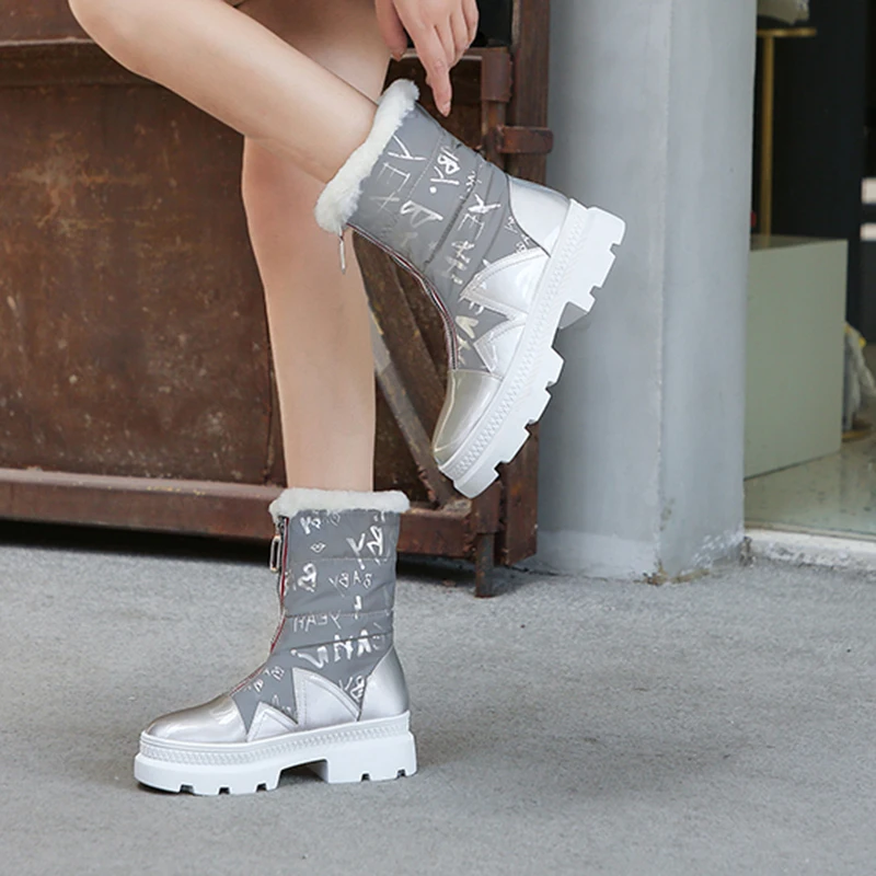 KemeKiss Real Leather Women Snow Boots Warm Fur Zipper Winter Shoes Woman Plush Fashion Platform Short Shoes Footwear Size 34-39
KemeKiss Real Leather Women Snow Boots Warm Fur Zipper Winter Shoes Woman Plush Fashion Platform Short Shoes Footwear Size 34-39