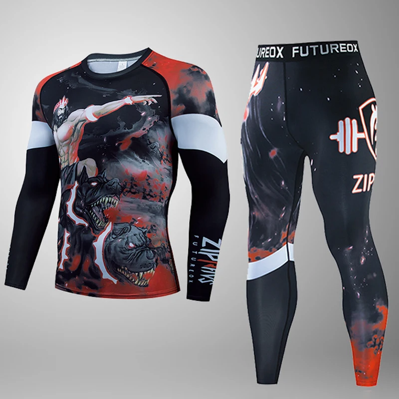 Женский спортивный костюм комплекты брюк и трико-бокса Tiger Muay Thai Boxeo MMA Rashguard для