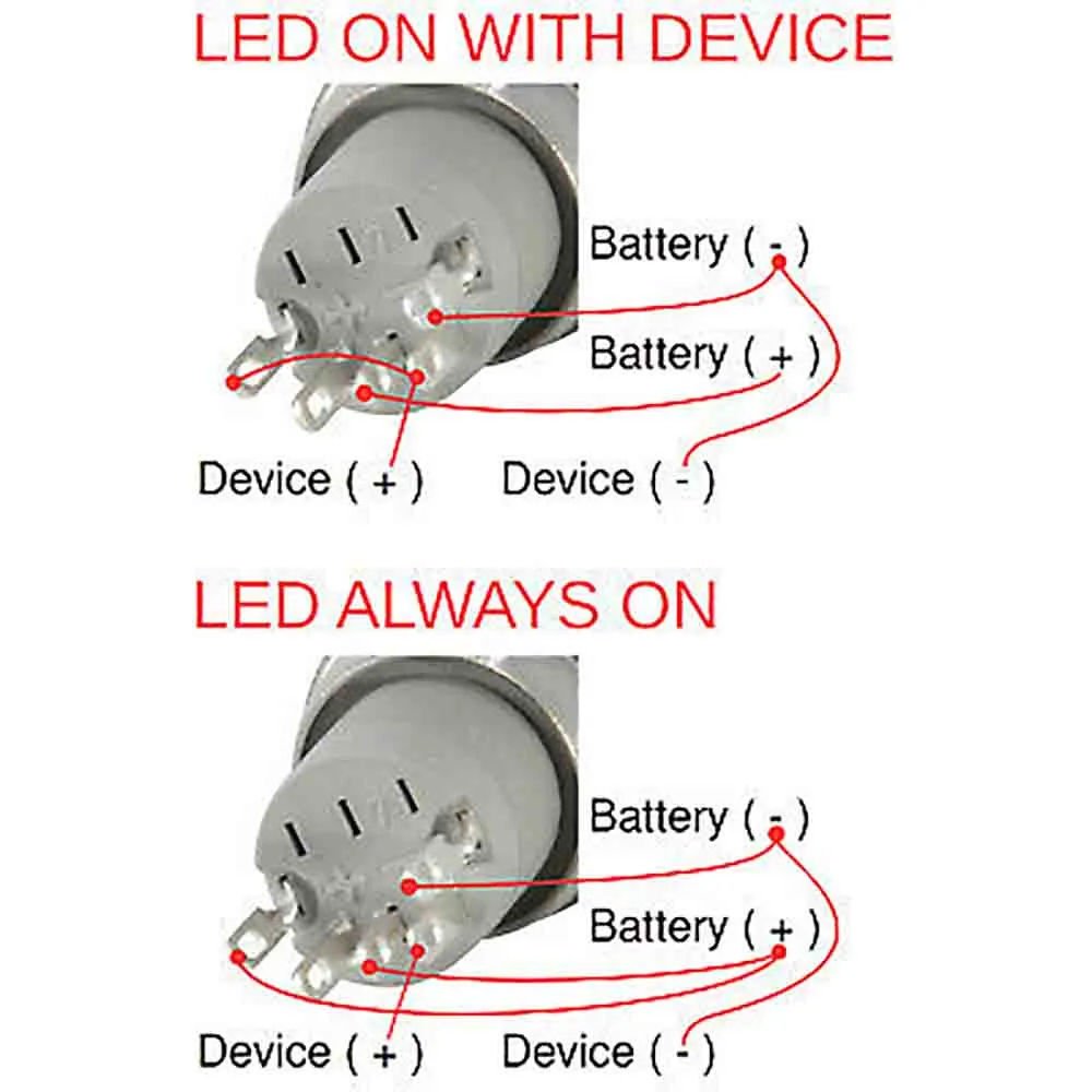 16mm 12V Latching Push Button Power Switch Stainless Steel Red LED Waterproof 12V DC 15mA Switch Red LED
16mm 12V Latching Push Button Power Switch Stainless Steel Red LED Waterproof 12V DC 15mA Switch Red LED