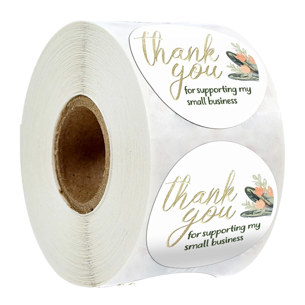 500pcs/roll 1inch Thank you Supporting My Small Business Stickers Label Sealing Sticker For Bake Packaging Stationery Decoration
500pcs/roll 1inch Thank you Supporting My Small Business Stickers Label Sealing Sticker For Bake Packaging Stationery Decoration