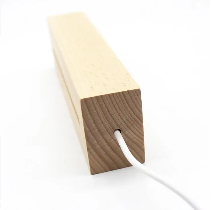 20 штук USB деревянный Настольный светильник светодиодный базовой usb-кабель