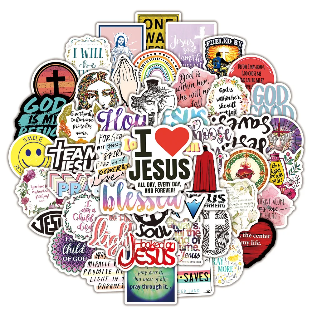 10/30/50PCS Jesus bible Stickers Decorative Laptop Luggage Water Bottle DIY Waterproof Graffiti Decal Sticker Packs
10/30/50PCS Jesus bible Stickers Decorative Laptop Luggage Water Bottle DIY Waterproof Graffiti Decal Sticker Packs