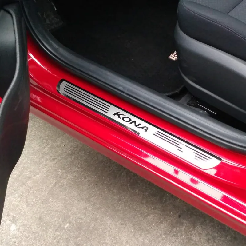 Car Door Sill Scuff Plate for Hyundai KONA/KAUAI 2018 Stainless Steel Door Sill Protector Sticker for New Kona Kauai
Car Door Sill Scuff Plate for Hyundai KONA/KAUAI 2018 Stainless Steel Door Sill Protector Sticker for New Kona Kauai