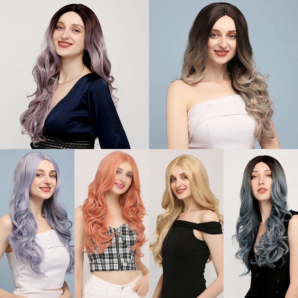 Highlight Purple Synthetic Wigs For Women Middle Part Romantic Wave Hair Machine Made Colorful Wig Daily Party Cosplay IPARTY
Highlight Purple Synthetic Wigs For Women Middle Part Romantic Wave Hair Machine Made Colorful Wig Daily Party Cosplay IPARTY