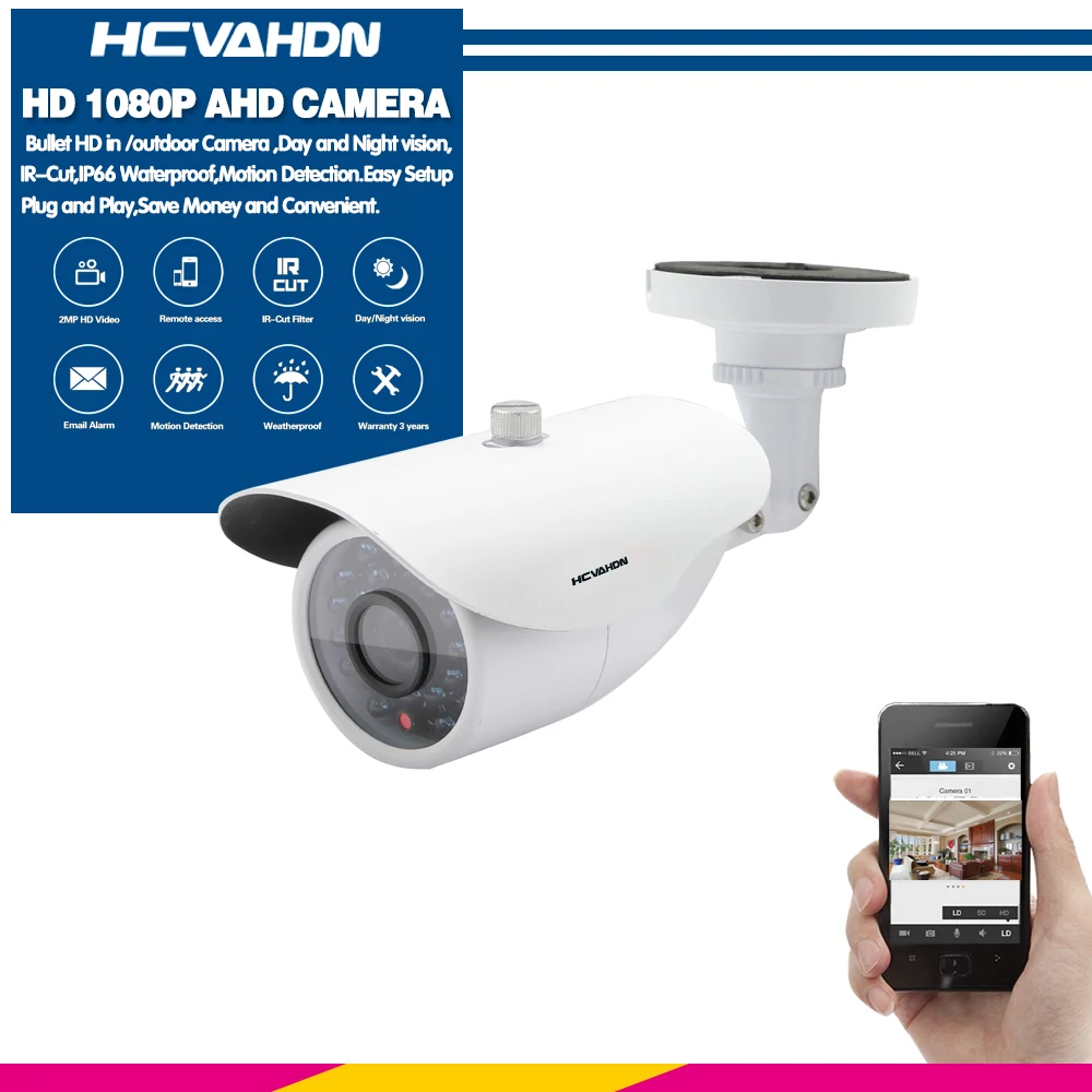 HCVAHDN 3000TVL 36 светодиодов IR CUT 3 6 мм sony CCD HD 1080P наружная безопасность видеонаблюдение