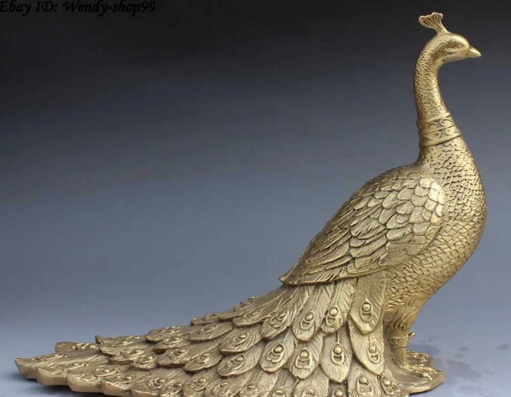 Zhmui88002841593 ++ 10 "Китайский Бронзовый феншуй павлин пава Феникс Juno Птица статуя