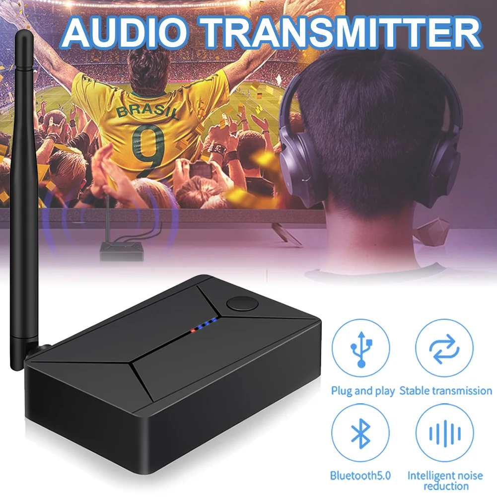 Bluetooth 5.0 Audio Transmitter Wireless Adapter For Home TV to Wireless Headphone Speaker with Optical/Coaxial/AUX Interface
Bluetooth 5.0 Audio Transmitter Wireless Adapter For Home TV to Wireless Headphone Speaker with Optical/Coaxial/AUX Interface