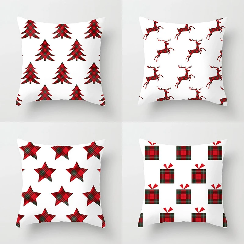 Pillowcase 4PCS Red Plaid Cushion Cover Pillowcase Home Decorative Sofa Square Pillow Cover Bedroom Car Decor 45X45cm
Pillowcase 4PCS Red Plaid Cushion Cover Pillowcase Home Decorative Sofa Square Pillow Cover Bedroom Car Decor 45X45cm