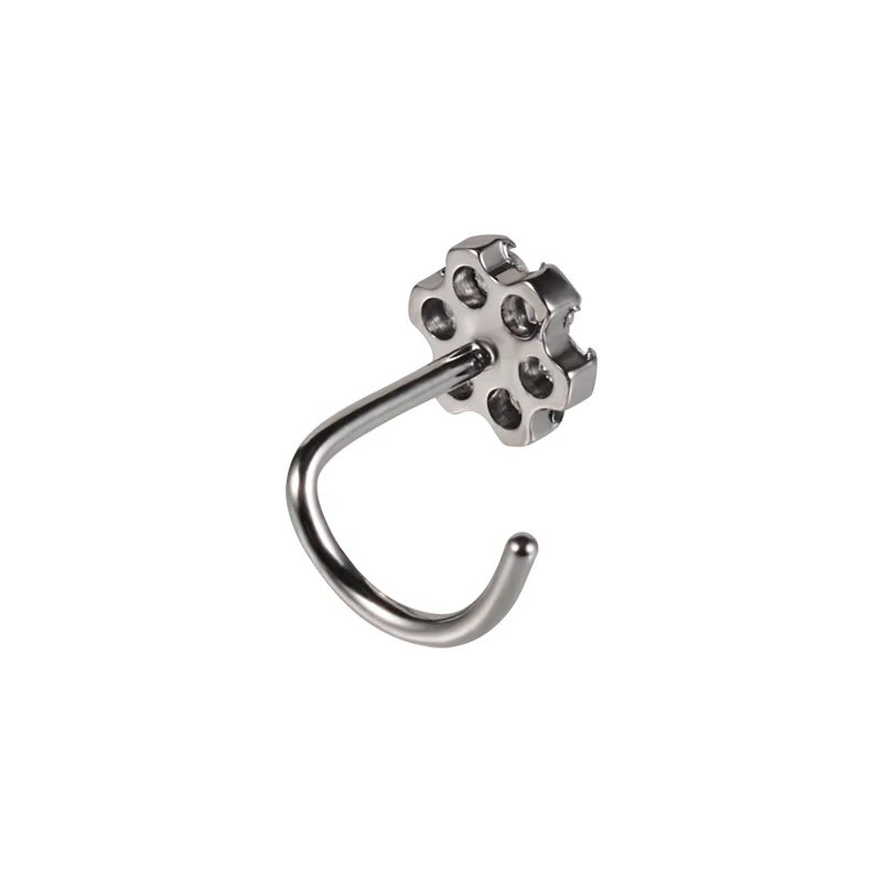G23 Titanium Nose Screw Rings Zircon Nostril Piercings 20G CZ Flower Nose Studs Bar Clear Color Body Piercing Jewelry Wholesale
G23 Titanium Nose Screw Rings Zircon Nostril Piercings 20G CZ Flower Nose Studs Bar Clear Color Body Piercing Jewelry Wholesale