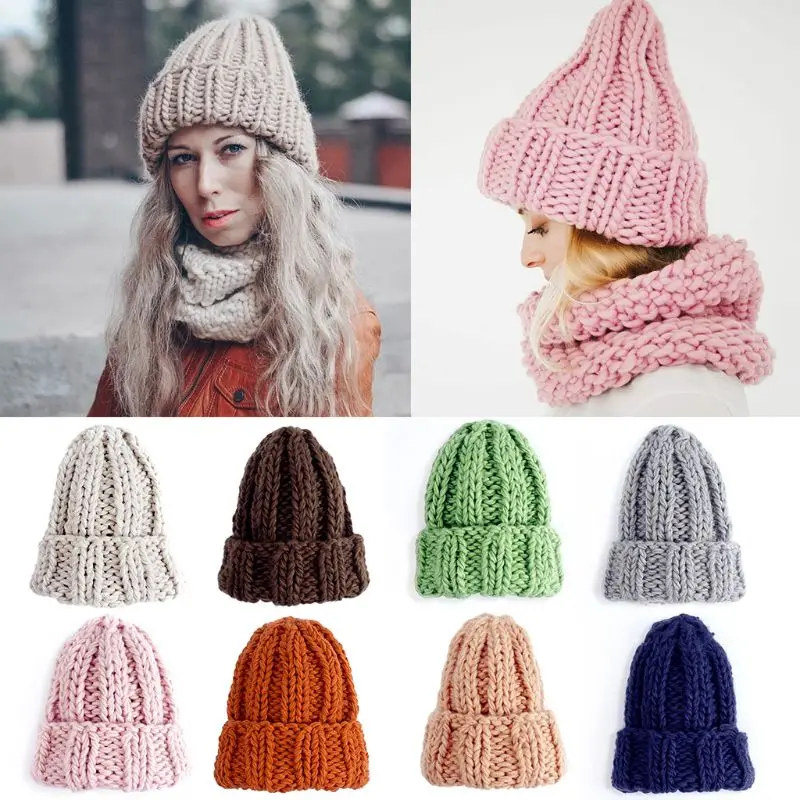 2020 Women Autumn Handmade Chunky Knit Beanie Cap Candy Color Crochet Warm Cuffed Hat
2020 Women Autumn Handmade Chunky Knit Beanie Cap Candy Color Crochet Warm Cuffed Hat
