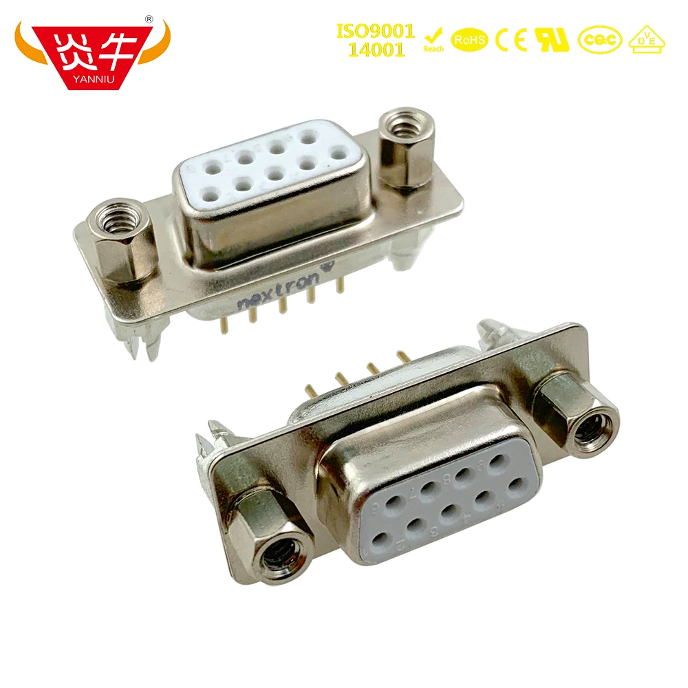 DP-9P WITH FLANGE REVETS RS232 WITH SOCKET 9PIN PCB CONNECTOR D-SUB SERIES FEMALE CONNECTOR GOLD-PLATED 3Au YANNIU
DP-9P WITH FLANGE REVETS RS232 WITH SOCKET 9PIN PCB CONNECTOR D-SUB SERIES FEMALE CONNECTOR GOLD-PLATED 3Au YANNIU