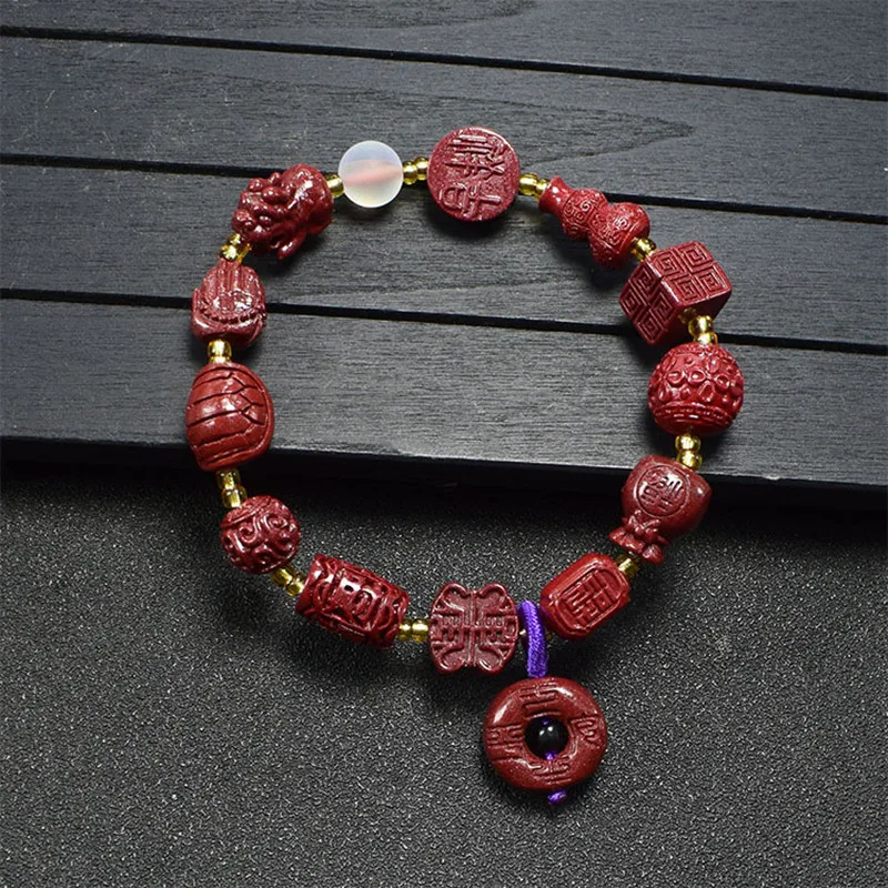 Natural Cinnabar Amethyst Sand Carved Beads DIY Design Bracelet Handmade Gemstone Jewelry Men's Women's Lucky Elastic Bracelet
Natural Cinnabar Amethyst Sand Carved Beads DIY Design Bracelet Handmade Gemstone Jewelry Men's Women's Lucky Elastic Bracelet