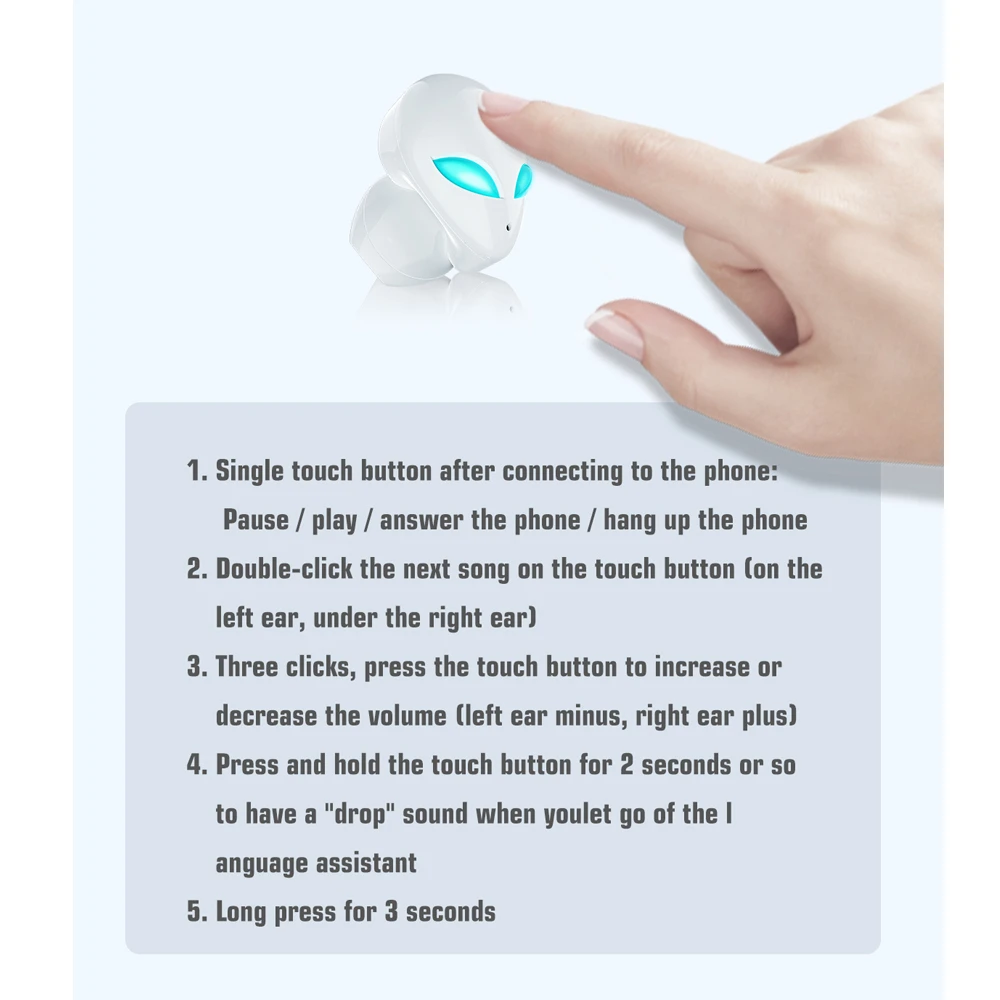 Tws T8 Bluetooth 5.0 True Wireless Earphones In-ear Earbuds Deep Bass Stereo Ipx6 Waterproof Sports Headset Vs I10 I12 I30 Tws
Tws T8 Bluetooth 5.0 True Wireless Earphones In-ear Earbuds Deep Bass Stereo Ipx6 Waterproof Sports Headset Vs I10 I12 I30 Tws