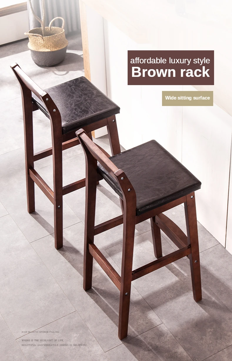 Solid wood bar stools front backrest bar tables and chairs modern minimalist bar stools household high stools American barstools
Solid wood bar stools front backrest bar tables and chairs modern minimalist bar stools household high stools American barstools