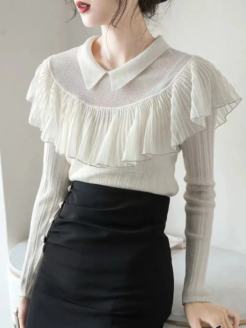 Fashion women Sweaters 2021 Runway Luxury Brand European Ruffles Design party style women Wool Pullover White / Black Clothing
Fashion women Sweaters 2021 Runway Luxury Brand European Ruffles Design party style women Wool Pullover White / Black Clothing