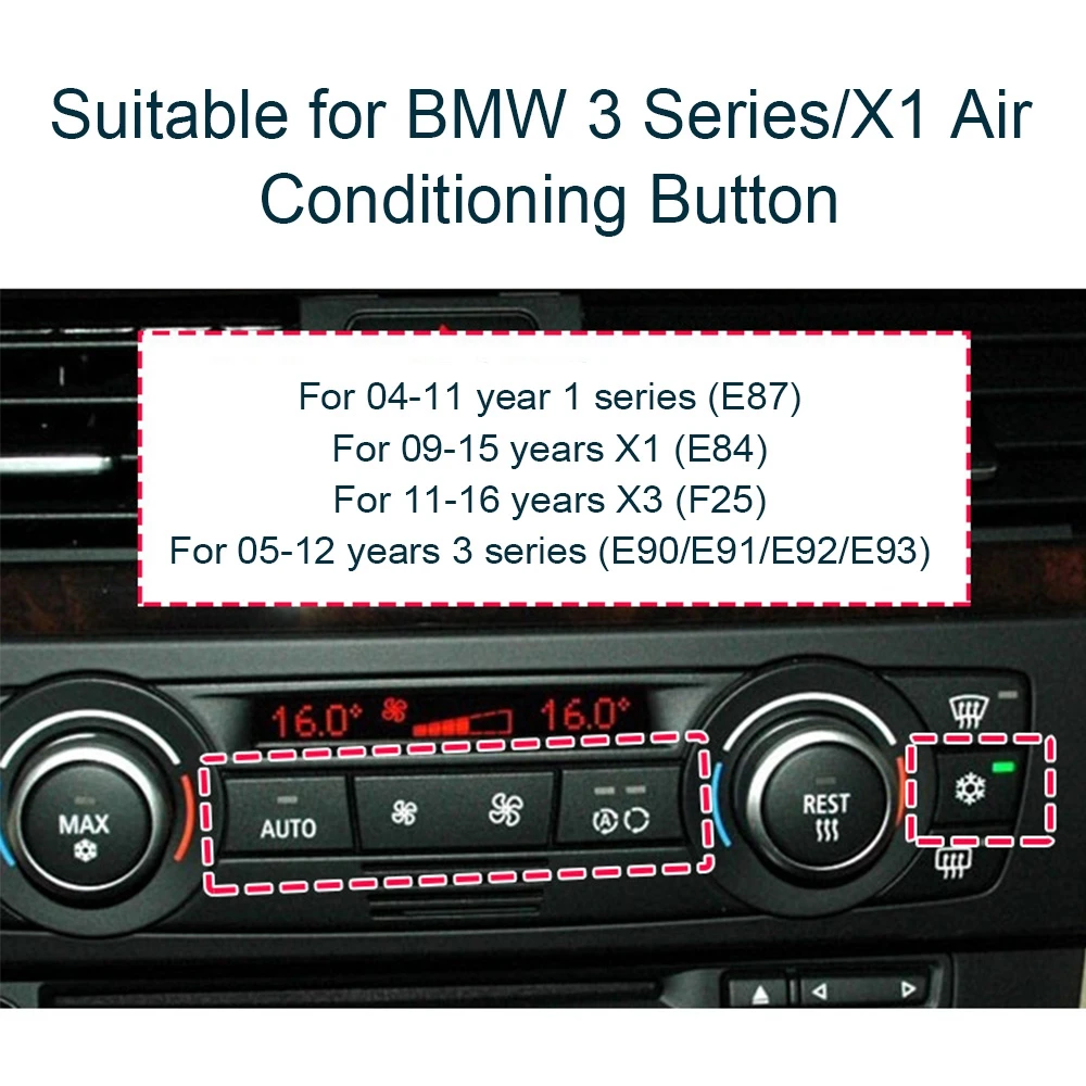 New Car A/C Air Conditioning Button Vent Outlet Tab Clip Vent Outlet Switch Replacement Clips for BMW X1 X3 E84/E90/E91/E92/E93
New Car A/C Air Conditioning Button Vent Outlet Tab Clip Vent Outlet Switch Replacement Clips for BMW X1 X3 E84/E90/E91/E92/E93