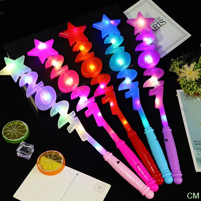 

2021 LED Flashing Stick Light Fairy Wand Sticks Candy Color New Year Star Fluorescent Plastic Glow Sticks Concert Luminous Toy