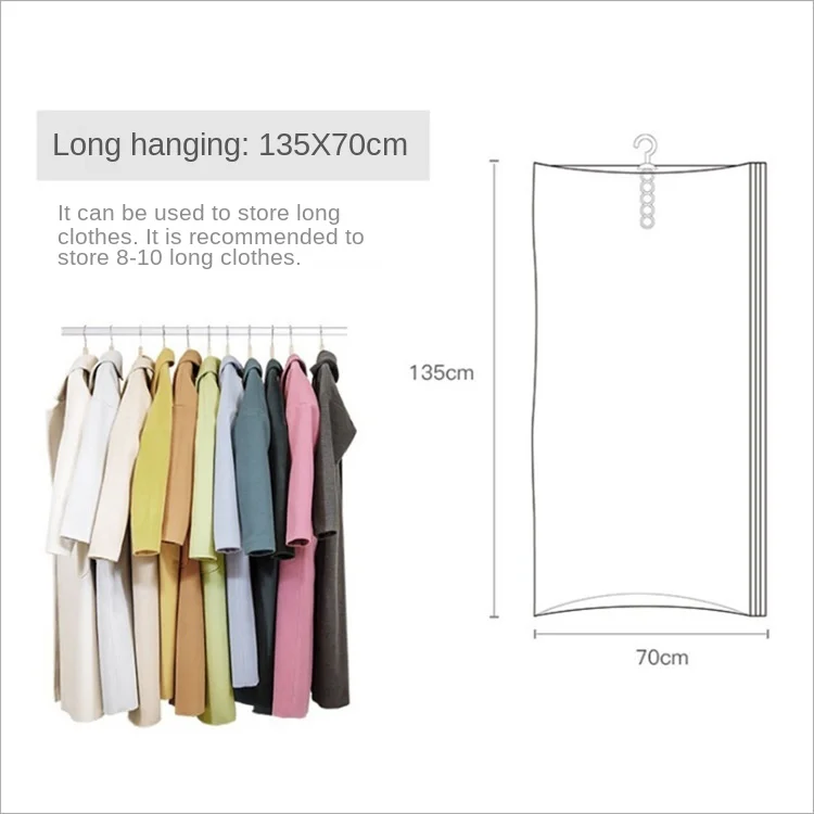 Vacuum No Pumping Suit Dustproof Anti-Wrinkle Finishing Compression Bag Custom Reusable Packaging Bags
Vacuum No Pumping Suit Dustproof Anti-Wrinkle Finishing Compression Bag Custom Reusable Packaging Bags