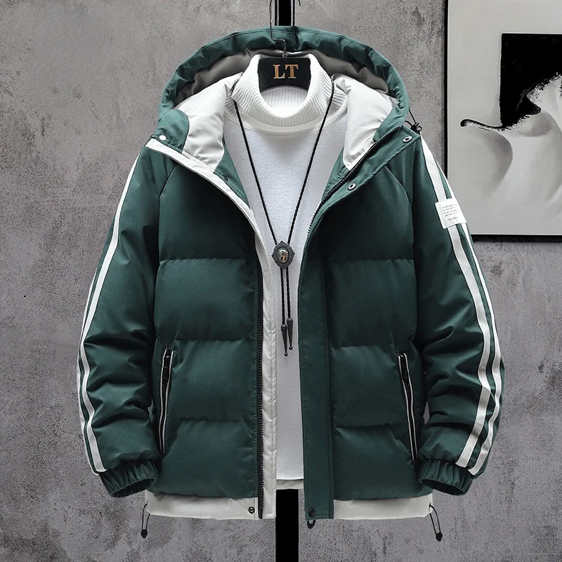 Men's Harajuku Style Thick Jacket, Fashionable Korean Coat, Casual Outdoor Clothing, Urban Trend, Splicing, 2021 Winter Series
Men's Harajuku Style Thick Jacket, Fashionable Korean Coat, Casual Outdoor Clothing, Urban Trend, Splicing, 2021 Winter Series