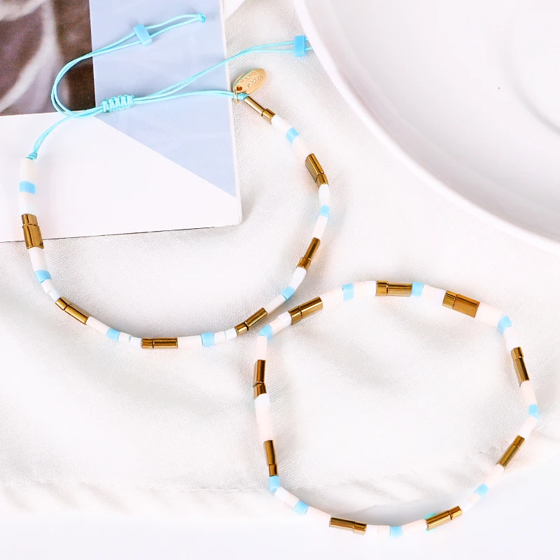 Богемные браслеты ручной работы для женщин MIYUKI Tila Beads браслет Boho красочные Pulseira
