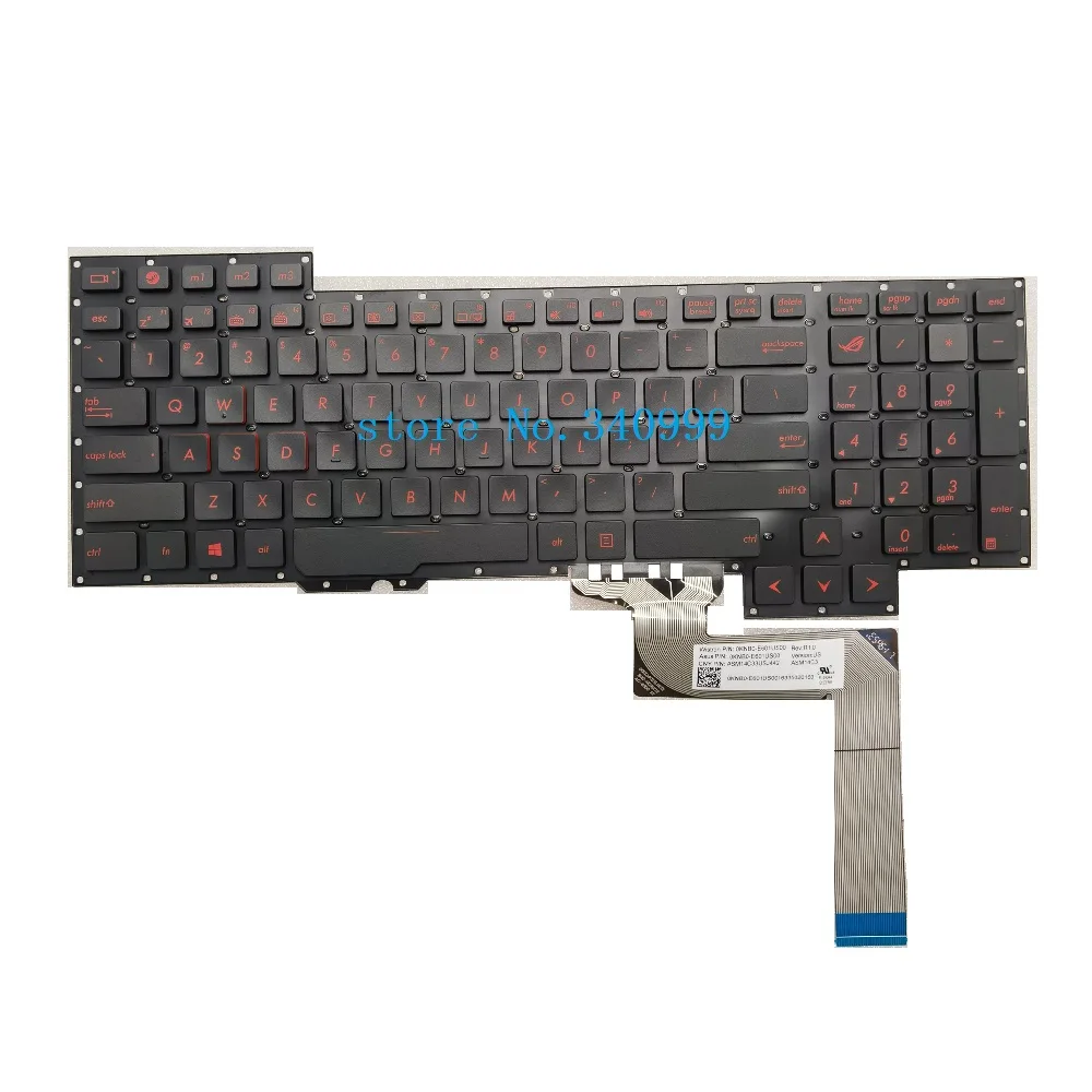 Новинка для Asus ROG G751J G751 G751JY G751JT G751JM черная красная клавиатура с текстом США
Новинка для Asus ROG G751J G751 G751JY G751JT G751JM черная красная клавиатура с текстом США