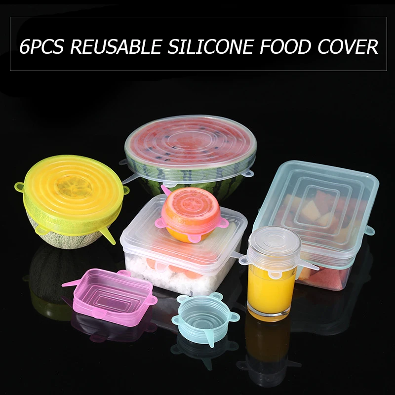 6pcs Reusable Silicone Food Cover Elastic Stretch Adjustable Bowl Lids Universal Kitchen Wrap Seal Fresh Keeping Silicone Caps
6pcs Reusable Silicone Food Cover Elastic Stretch Adjustable Bowl Lids Universal Kitchen Wrap Seal Fresh Keeping Silicone Caps