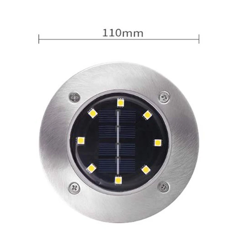 Solar Powered Disk Lights, 8LED IP67 Solar Ground Lights Outdoor Waterproof Garden Landscape Lighting for Yard ,White
Solar Powered Disk Lights, 8LED IP67 Solar Ground Lights Outdoor Waterproof Garden Landscape Lighting for Yard ,White